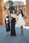 Jersey Gown With Flower Detail - Black