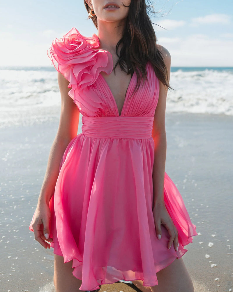 Mac Duggal #48952 Ruffle shoulder empire waist mini dress -Hot Pink | 10% Off Your First Order | Shaide - Shop Women's Evening Dresses Online Shaide Boutique Mac Duggal #48952 Ruffle shoulder empire waist mini dress -Hot Pink | 10% Off Your First Order | Shaide - Shop Women's Evening Dresses Online Shaide Boutique