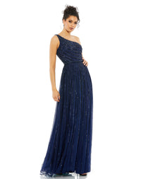 Mac Duggal #5220 Embellished One Shoulder A-Line Gown