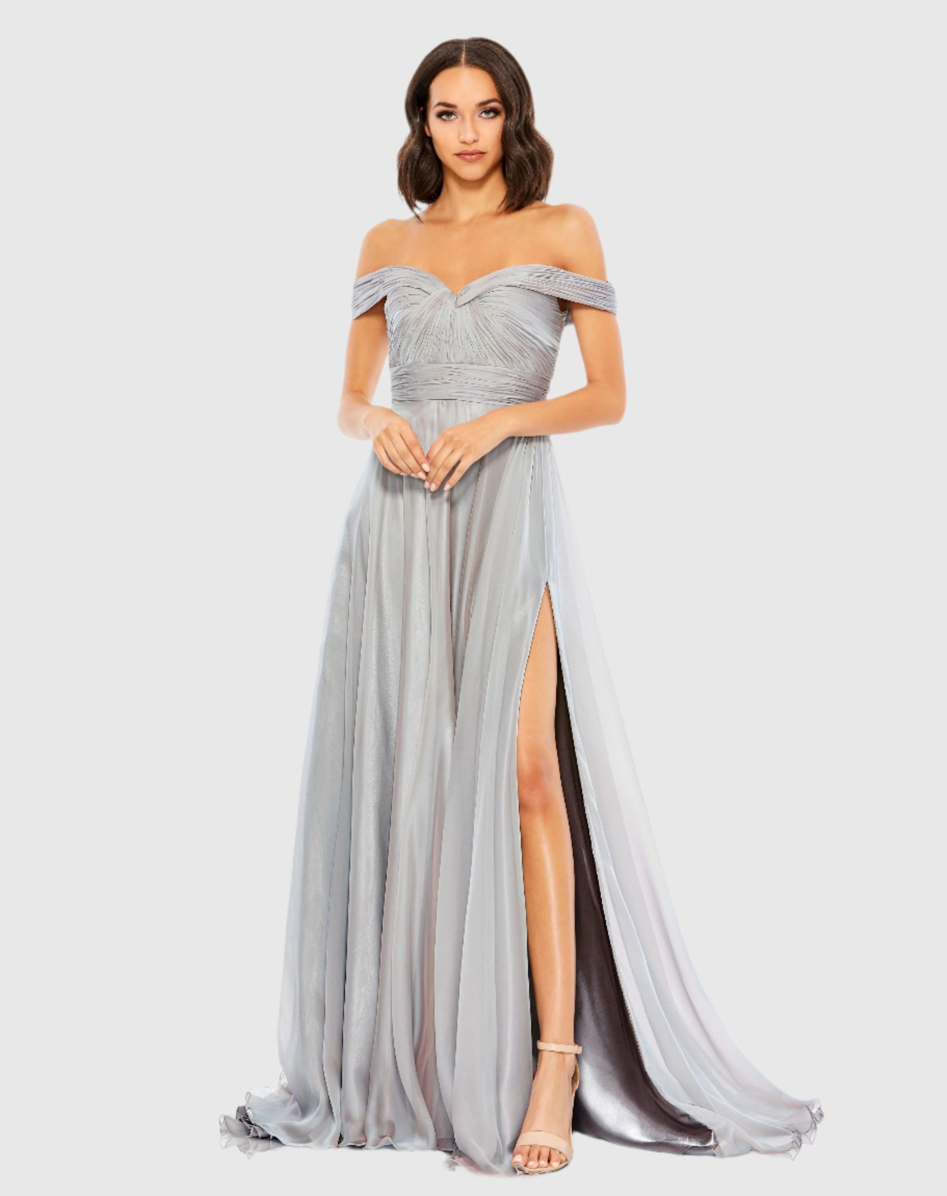 Mac duggal off the shoulder gown store