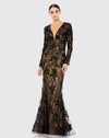 Mac Duggal, #79351, Embellished Puff Sleeve Gown - Black