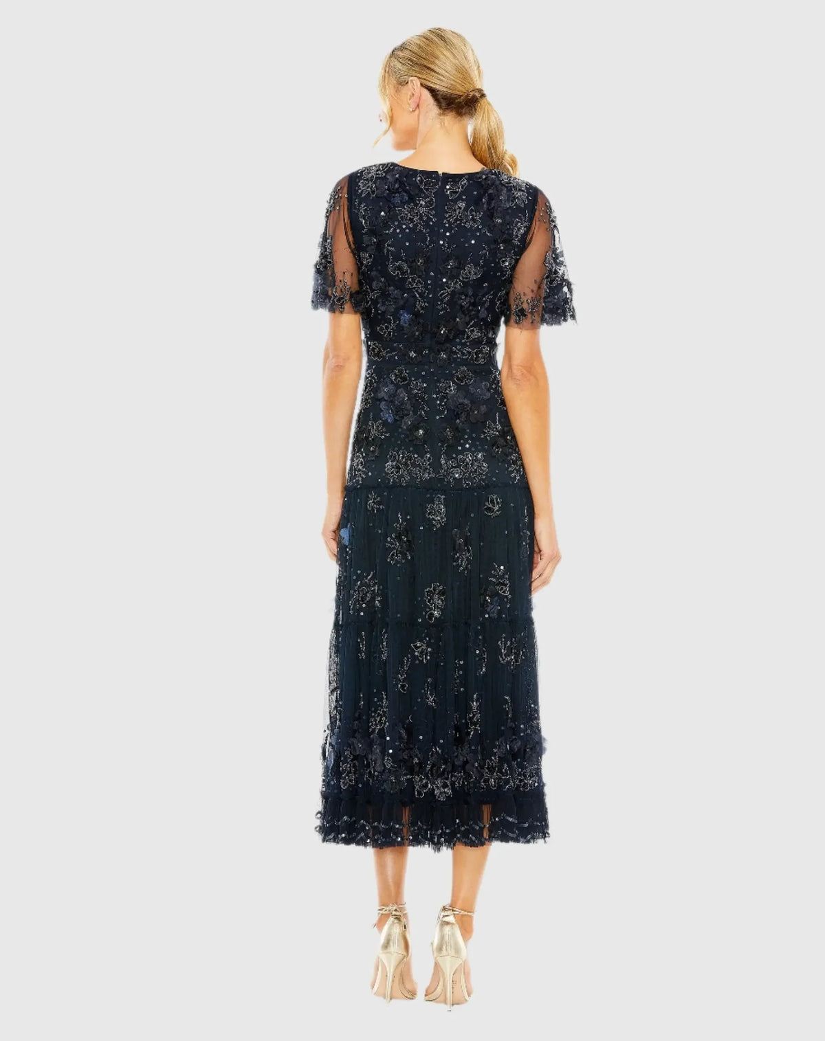 Floral Embellished Dress - Midnight