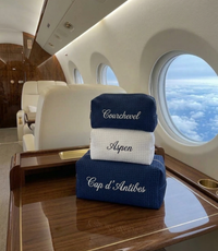 Personalized Waffle Makeup Bag – The Destination Collection Jet set luxury girl travel life make-up bag 
