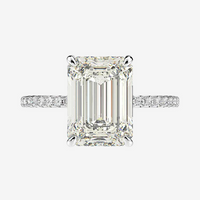 Nicola Peltz Engagement Ring, Emerald Cut