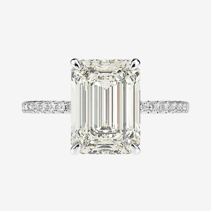 Nicola Peltz Engagement Ring, Emerald Cut
