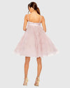 Bow Front Tulle Mini Dress - Rose