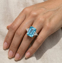 Princess Diana Aquamarine Ring Small