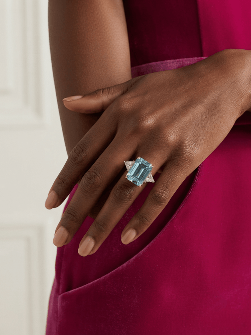 Princess Diana Aquamarine Ring Replica