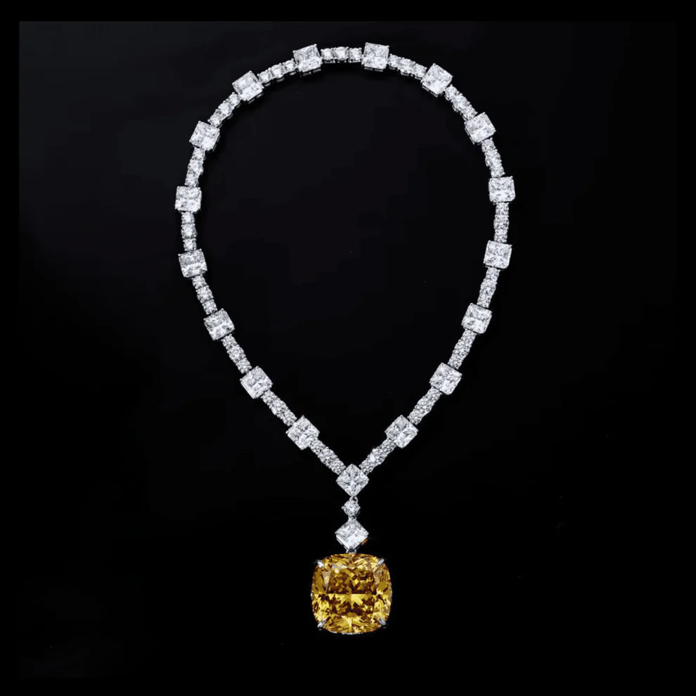 Red Carpet, Lady Gaga Yellow Diamond Necklace dupe