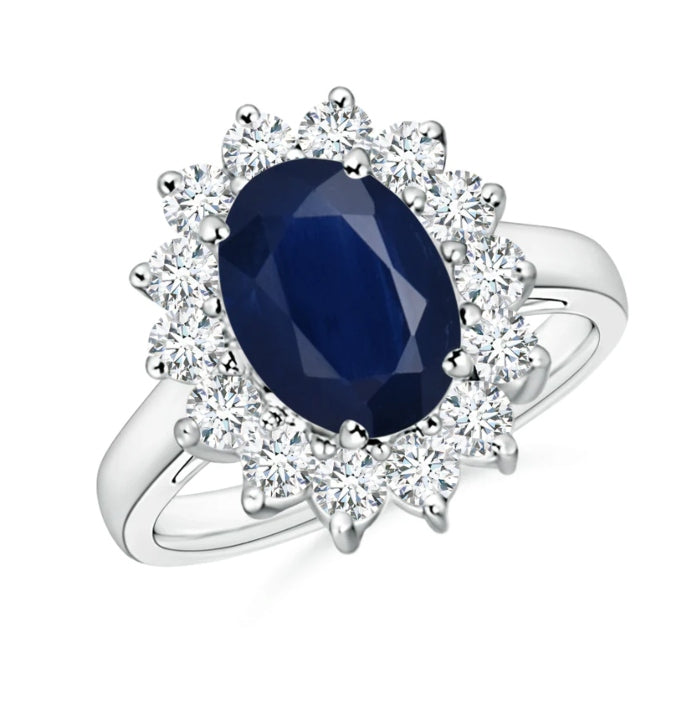 Princess Dianas engagement ring, blue sapphire ring, kate middleton ring, cocktail ring, royal ring for her
