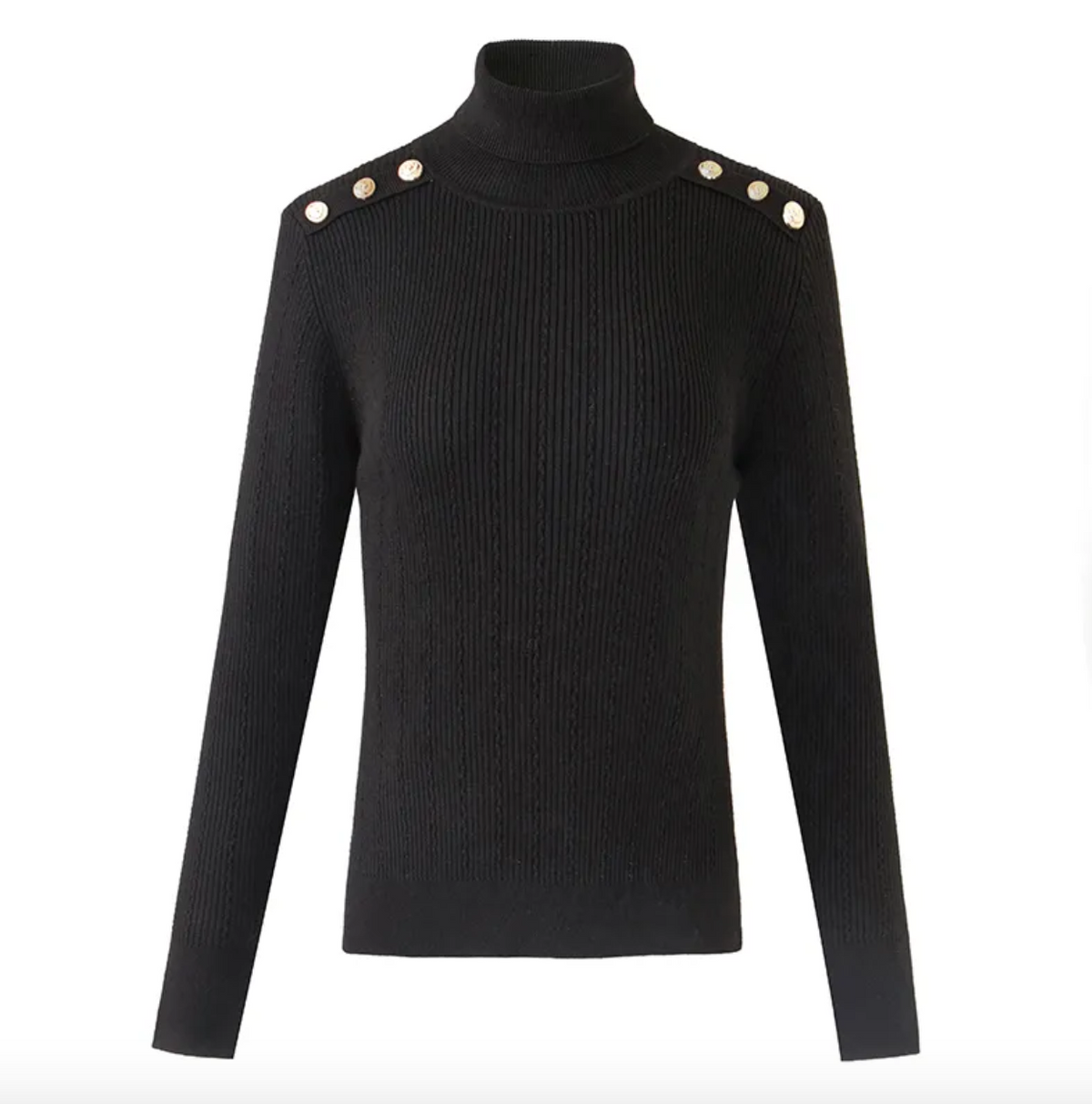balmain inspired button detailed rollneck sweater is a sexy and sophisticated jumper made from soft ribbed knit, medium stretch fabric with beautiful button detailing. This turtleneck sweater is available in a series of colours and can be worn either casually or dressed up! 