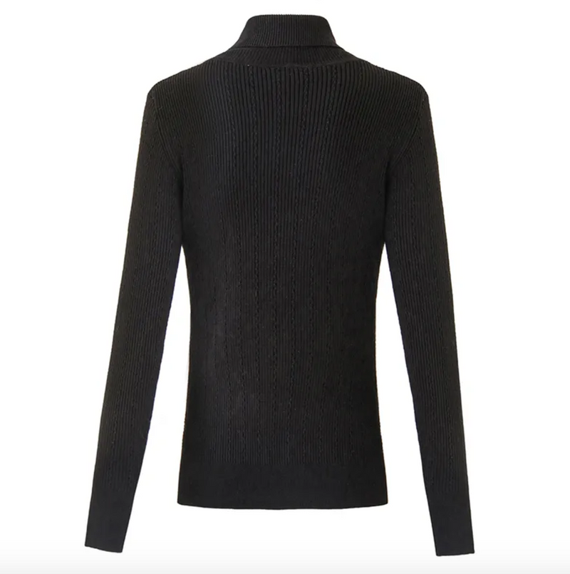 balmain inspired button detailed rollneck sweater is a sexy and sophisticated jumper made from soft ribbed knit, medium stretch fabric with beautiful button detailing. This turtleneck sweater is available in a series of colours and can be worn either casually or dressed up!  black 