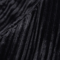 Velvet button detail midi dress - Black