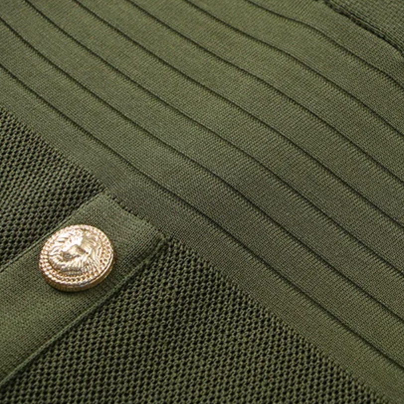 Short sleeve V front gold button detail mini dress - Black