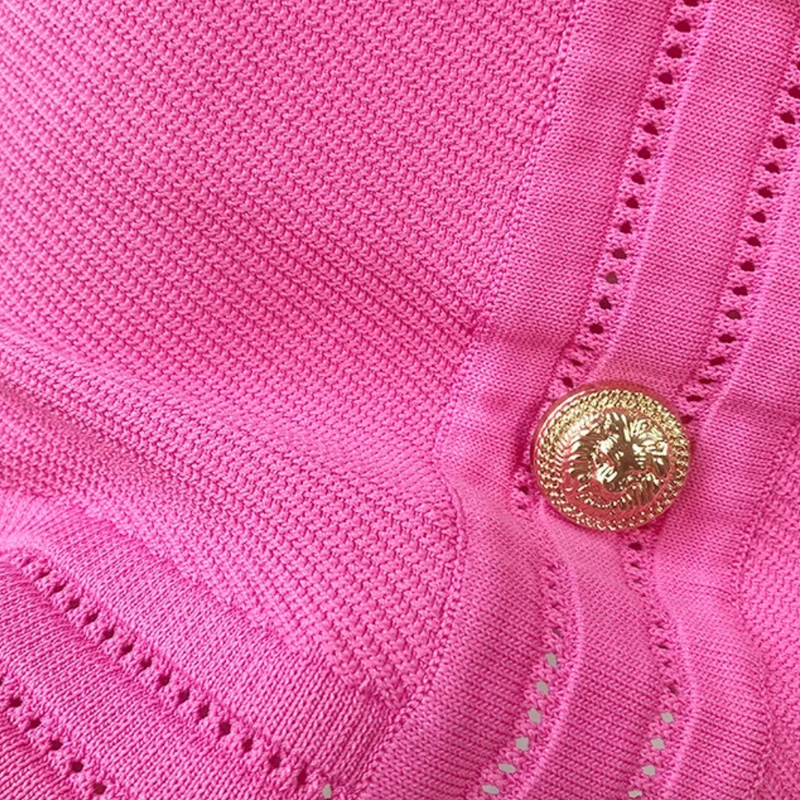 Short sleeve button detail mini dress - Pink