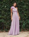Mac Duggal Polka Dot Ruffled One Shoulder Gown #49536 Lilac