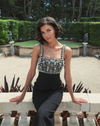 Mac Duggal Black Wide Strap Embellished Top Midi Dress Black #2226