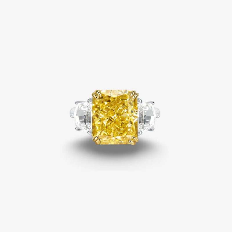 6 Carat, Fancy Yellow, Cushion Cut, Cocktail Ring