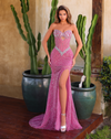 Chic & Holland Dresses Princess Sparkle Bustier Gown - Candy Pink - AR330456B sexy prom debs dresses