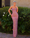 Chic & Holland Prom & Debs Dresses Strapless Column Gown - Baby Pink #AR330466