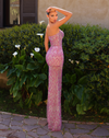 Strapless Column Gown - Baby Pink