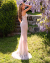 Sheer Angel Mermaid Gown - Baby Pink