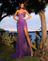 Chic & Holland Dresses Sleeveless Bustier Sheer Gown - Light Purple - #AZ56B | 