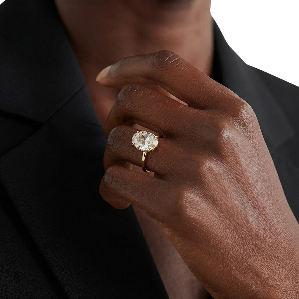 hailey bieber engagement ring oval 