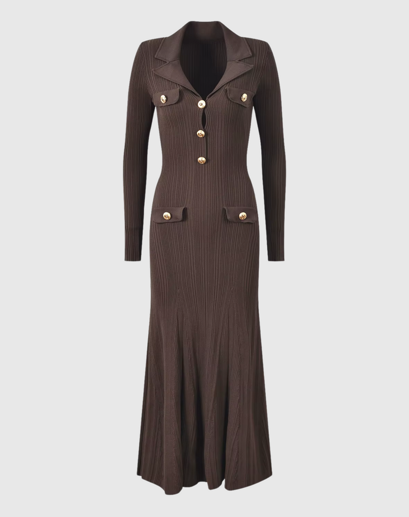 lself portrait ong sleeve brown modest dubai dress