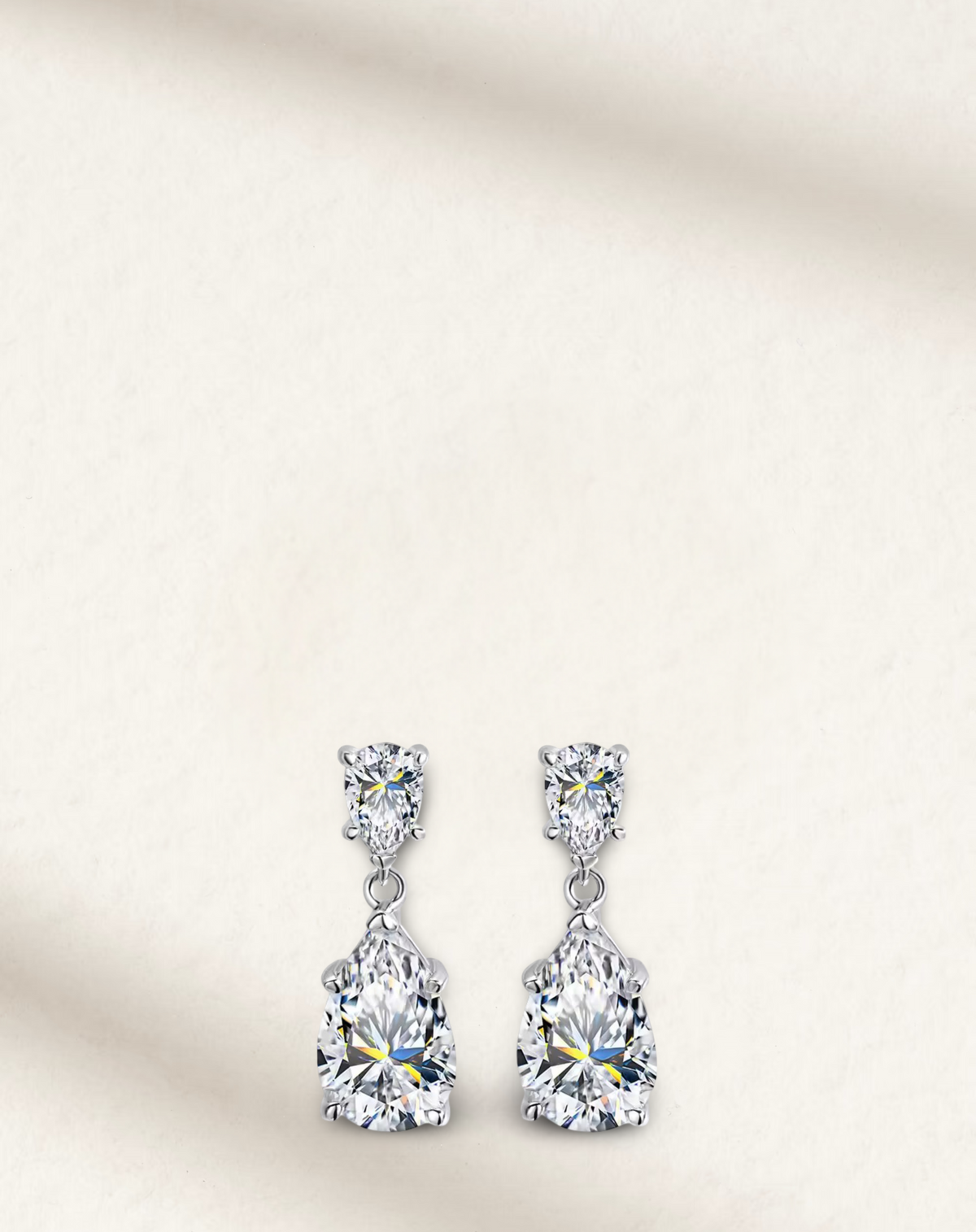Sofia Richie-Inspired Waterdrop Double Pear Shape Wedding Earrings – 7 Carats, Sterling Silver