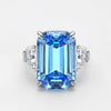 Princess Diana's Aquamarine ring, Emerald Cut, 16 Carat, Cocktail Ring