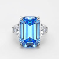 Princess Diana's Aquamarine ring, Emerald Cut, 16 Carat, Cocktail Ring
