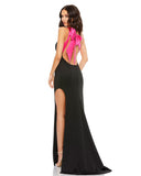 ONE SHOULDER BOW GOWN - Black