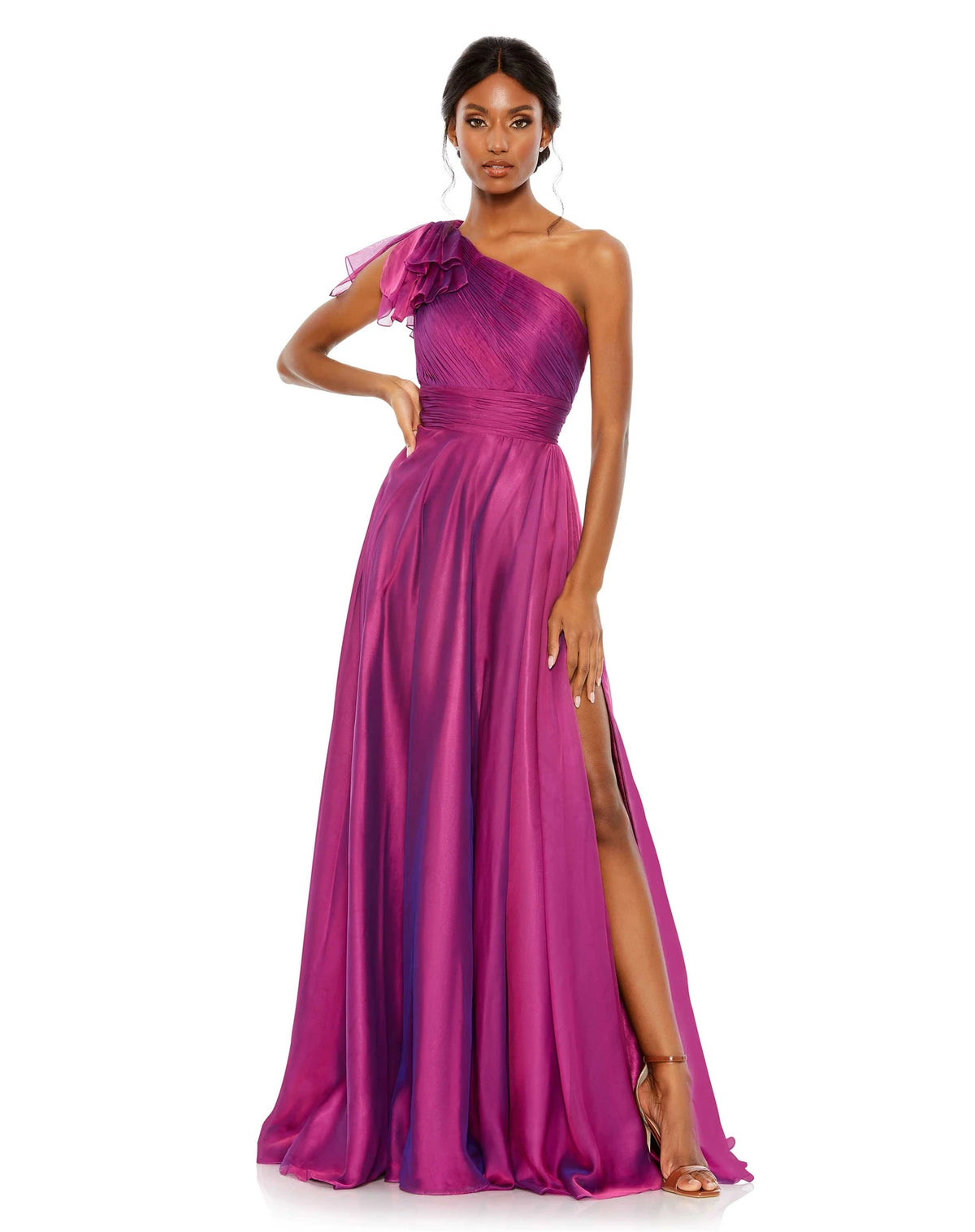 Raspberry sales evening gown